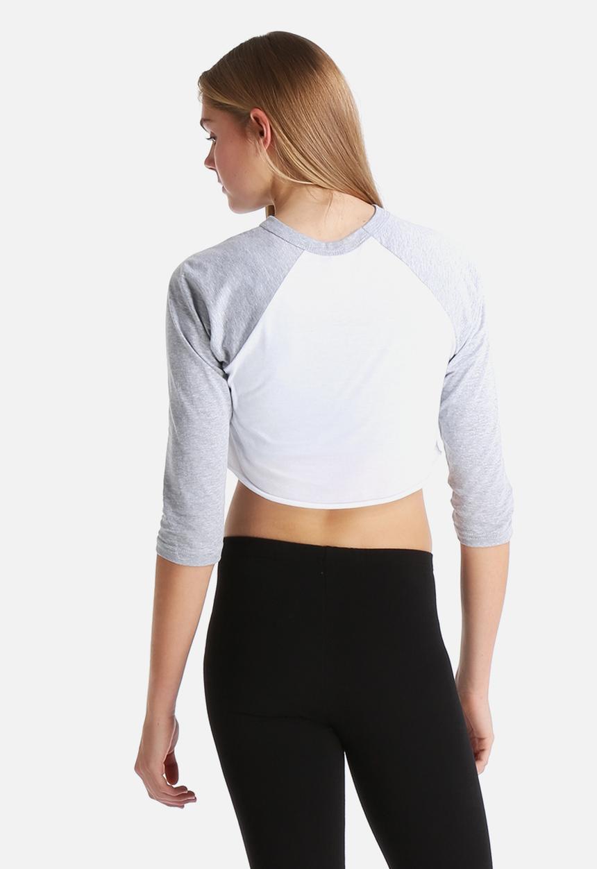American Apparel - Poly-Cotton Cropped 3/4 Sleeve Raglan