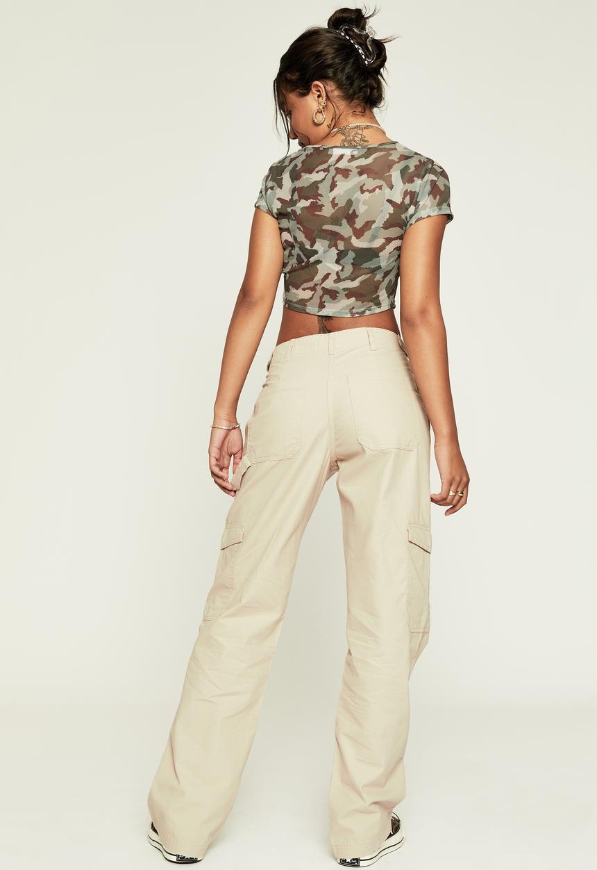 Supré  - Mikayla cargo pant - stone