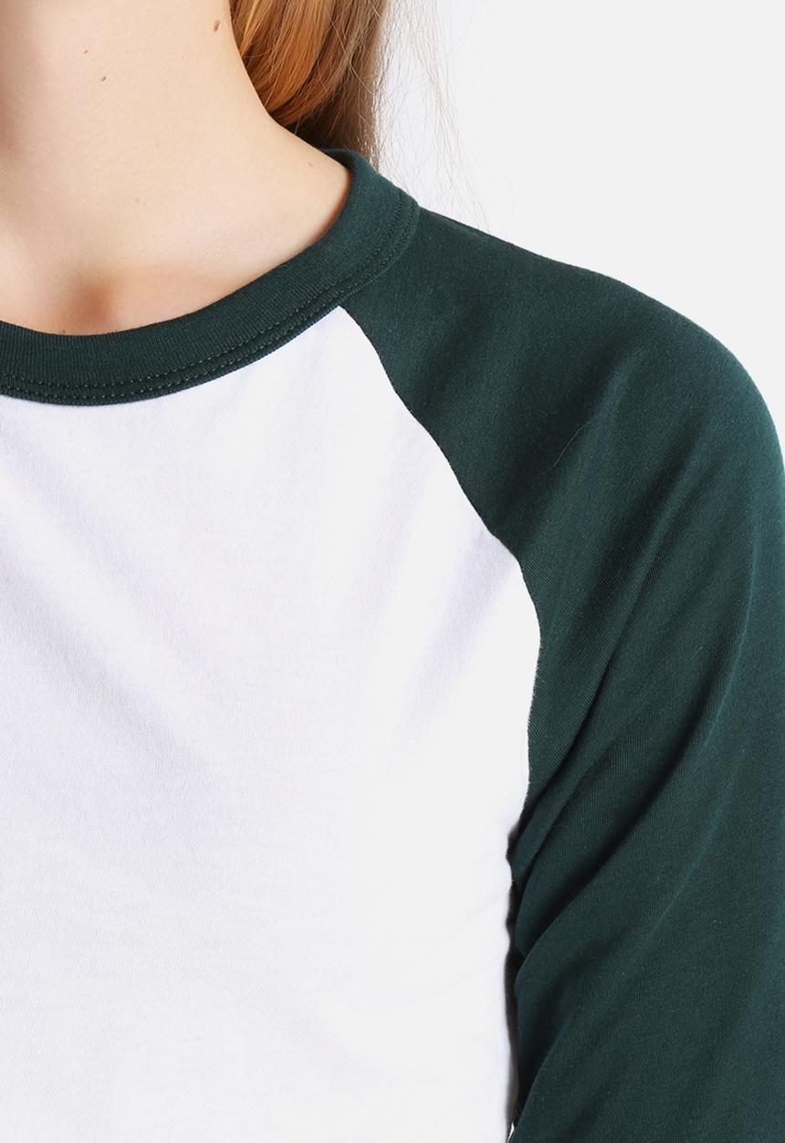 American Apparel - Poly-Cotton Cropped 3/4 Sleeve Raglan