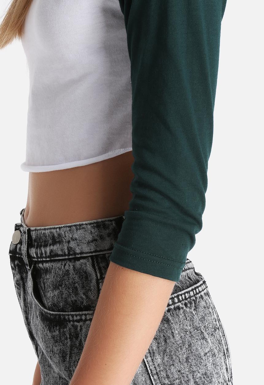 American Apparel - Poly-Cotton Cropped 3/4 Sleeve Raglan