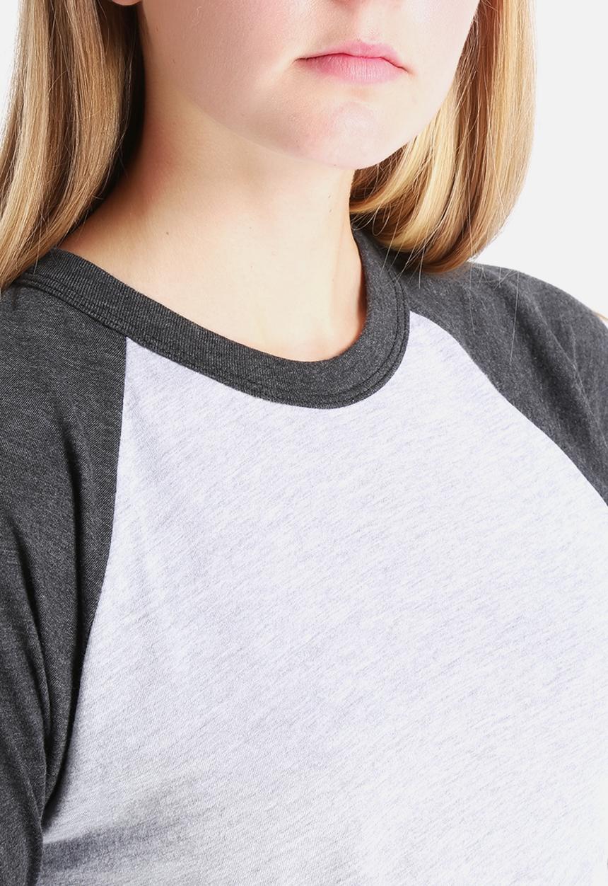 American Apparel - Poly-Cotton Cropped 3/4 Sleeve Raglan