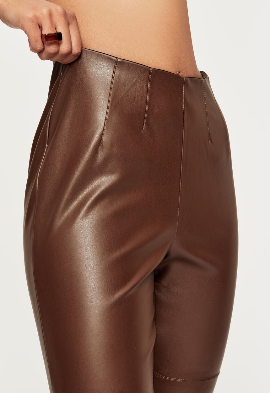 Supré  - Vegan leather legging - choc top