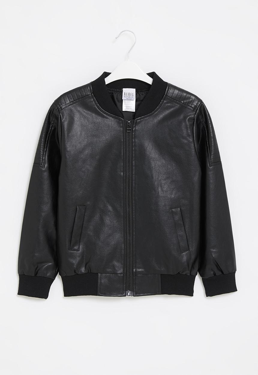 Rebel Republic - Boys faux leather jacket - black