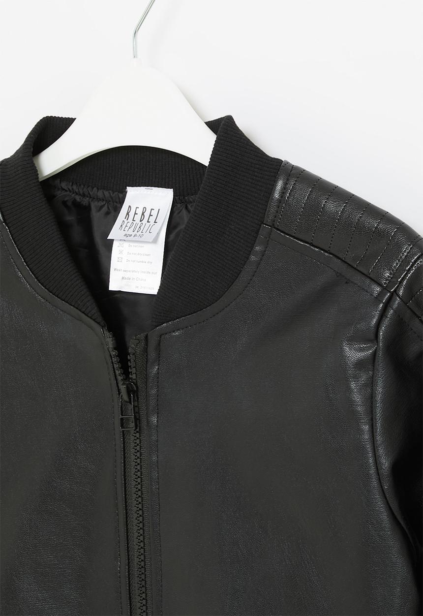 Rebel Republic - Boys faux leather jacket - black