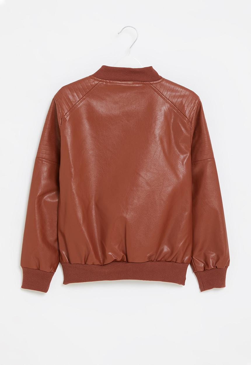 Rebel Republic - Boys faux leather jacket - brown