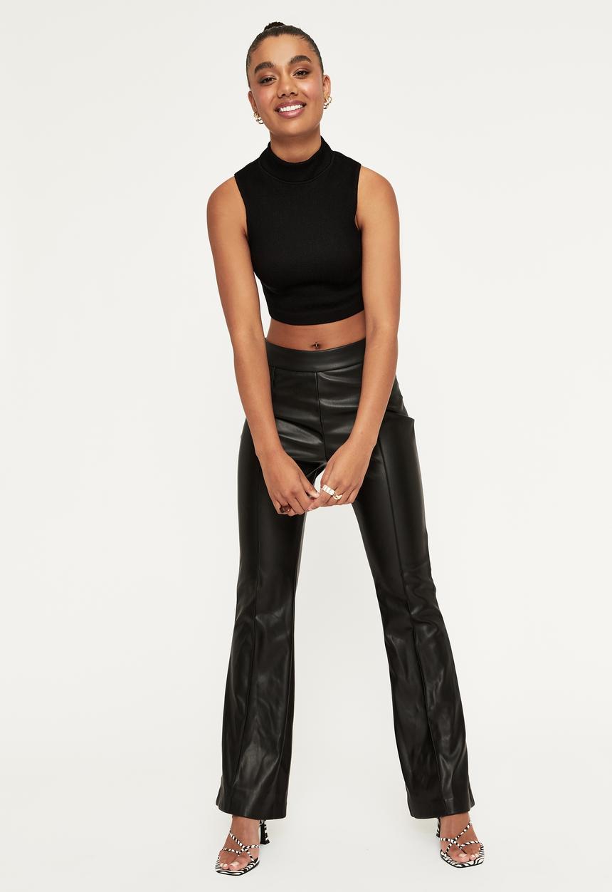 Supré  - Gigi mock neck seamfree top - black