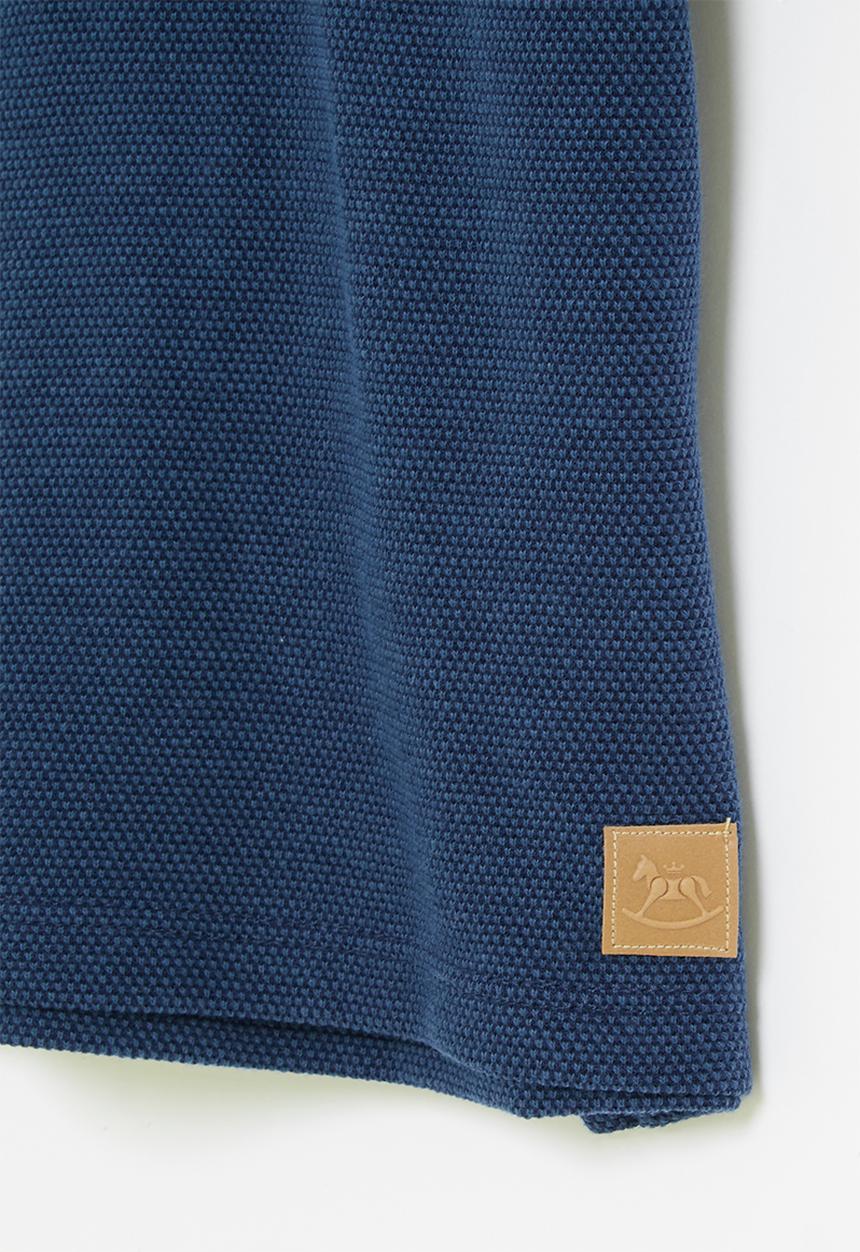 UP Baby - Piquet polo shirt with elastane - blue
