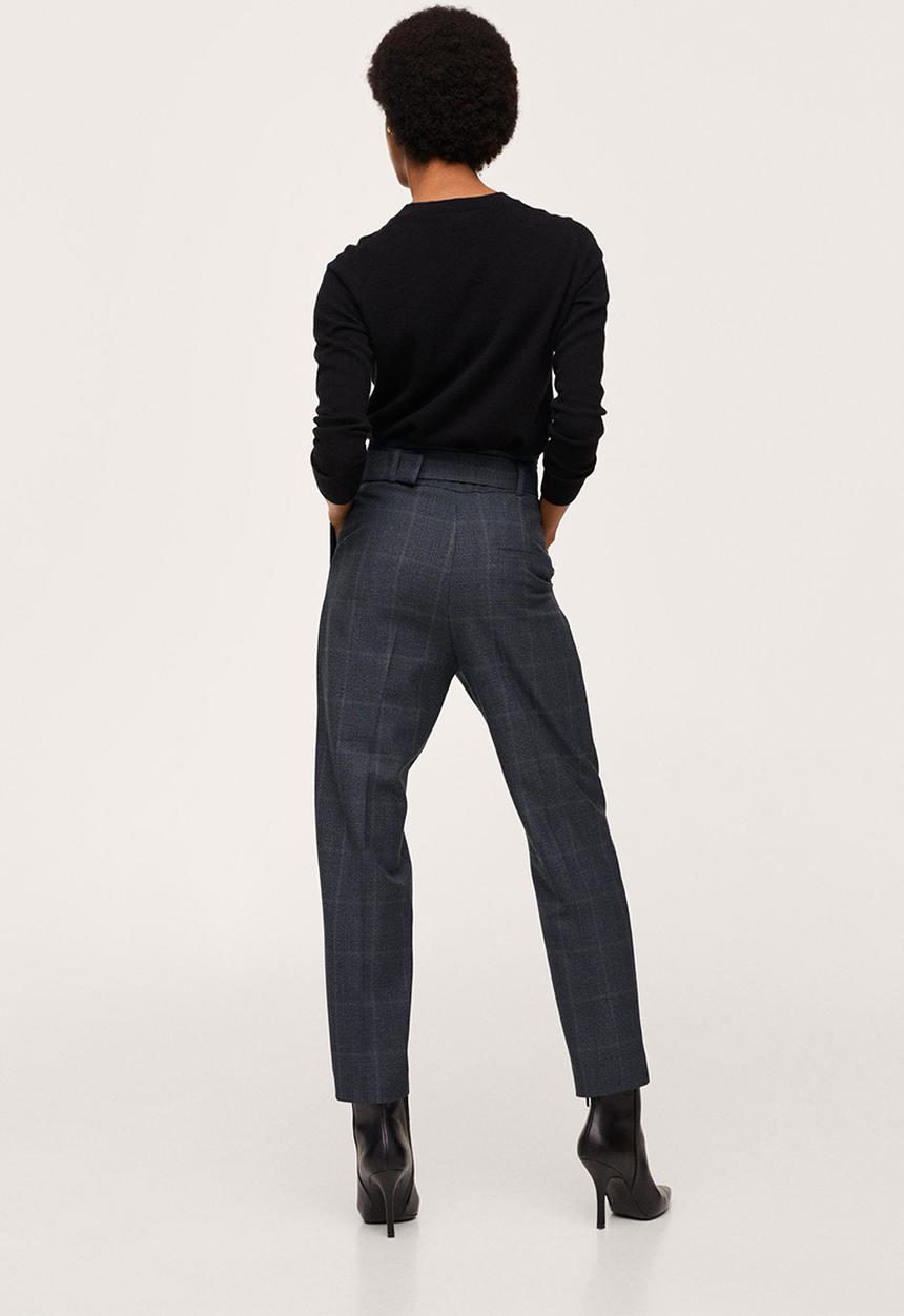 MANGO - Trousers lita - navy
