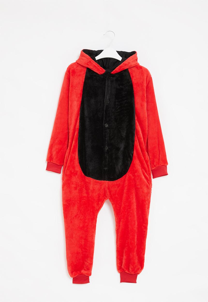Pop Candy - Dino onesie - red & black 