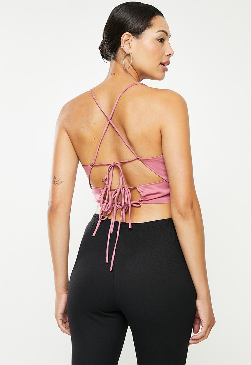 Glamorous - Cowl cami co ord - rose wine