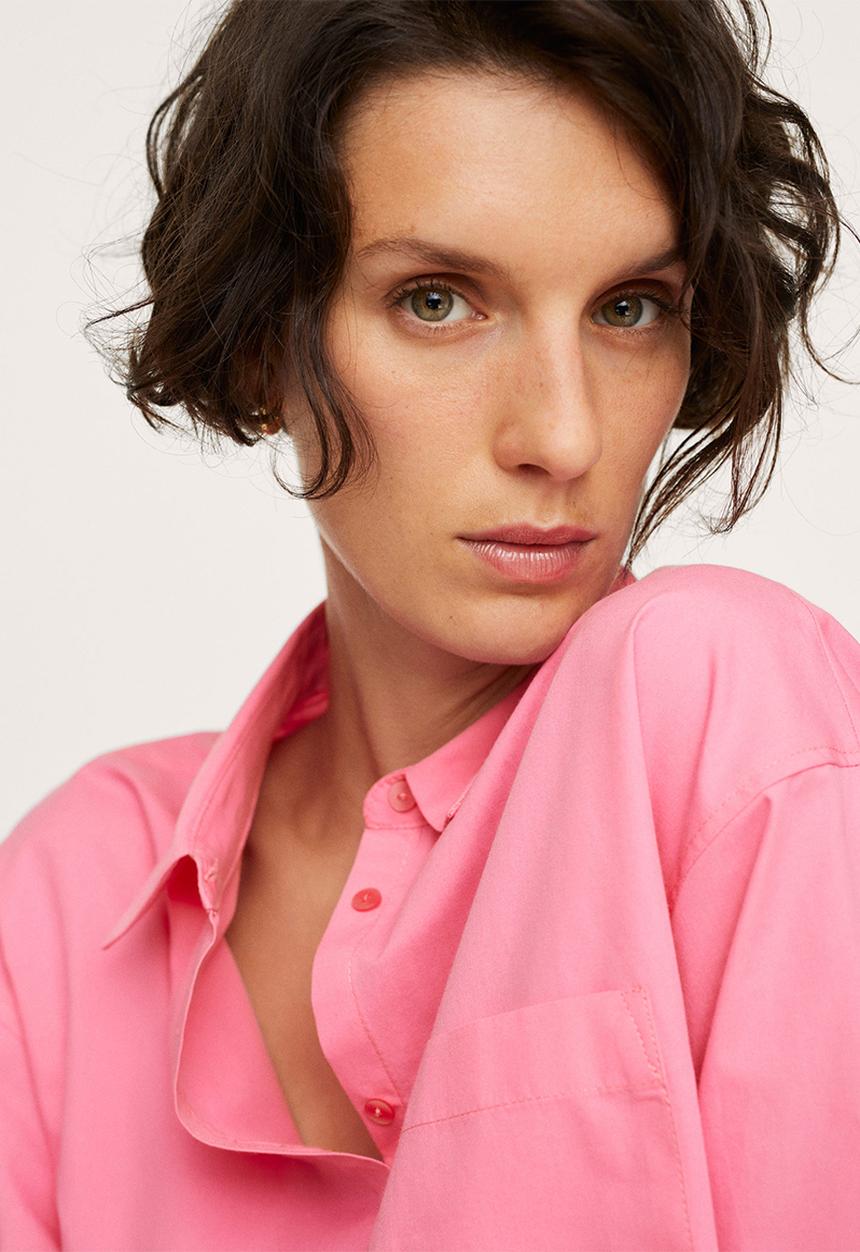 MANGO - Shirt bej - pink