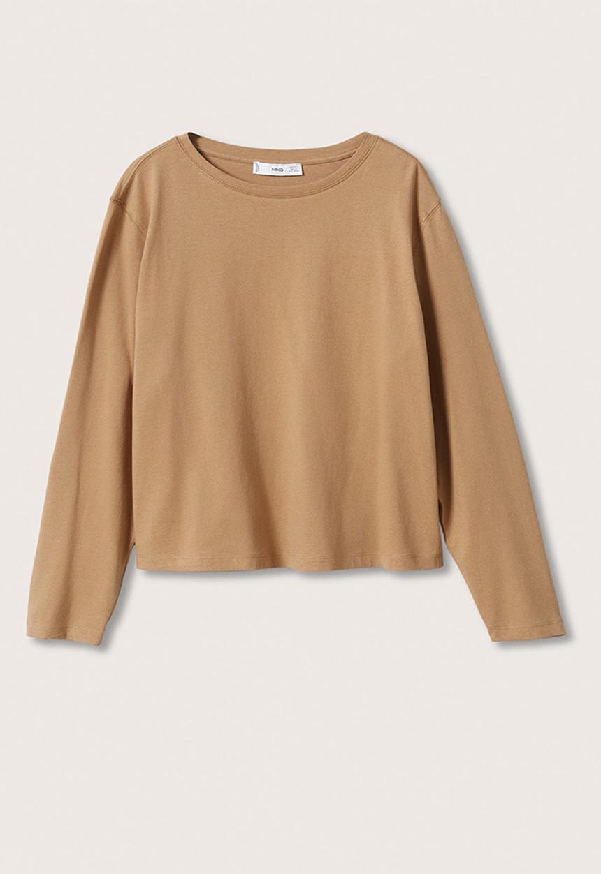MANGO - T-shirt roda - medium brown