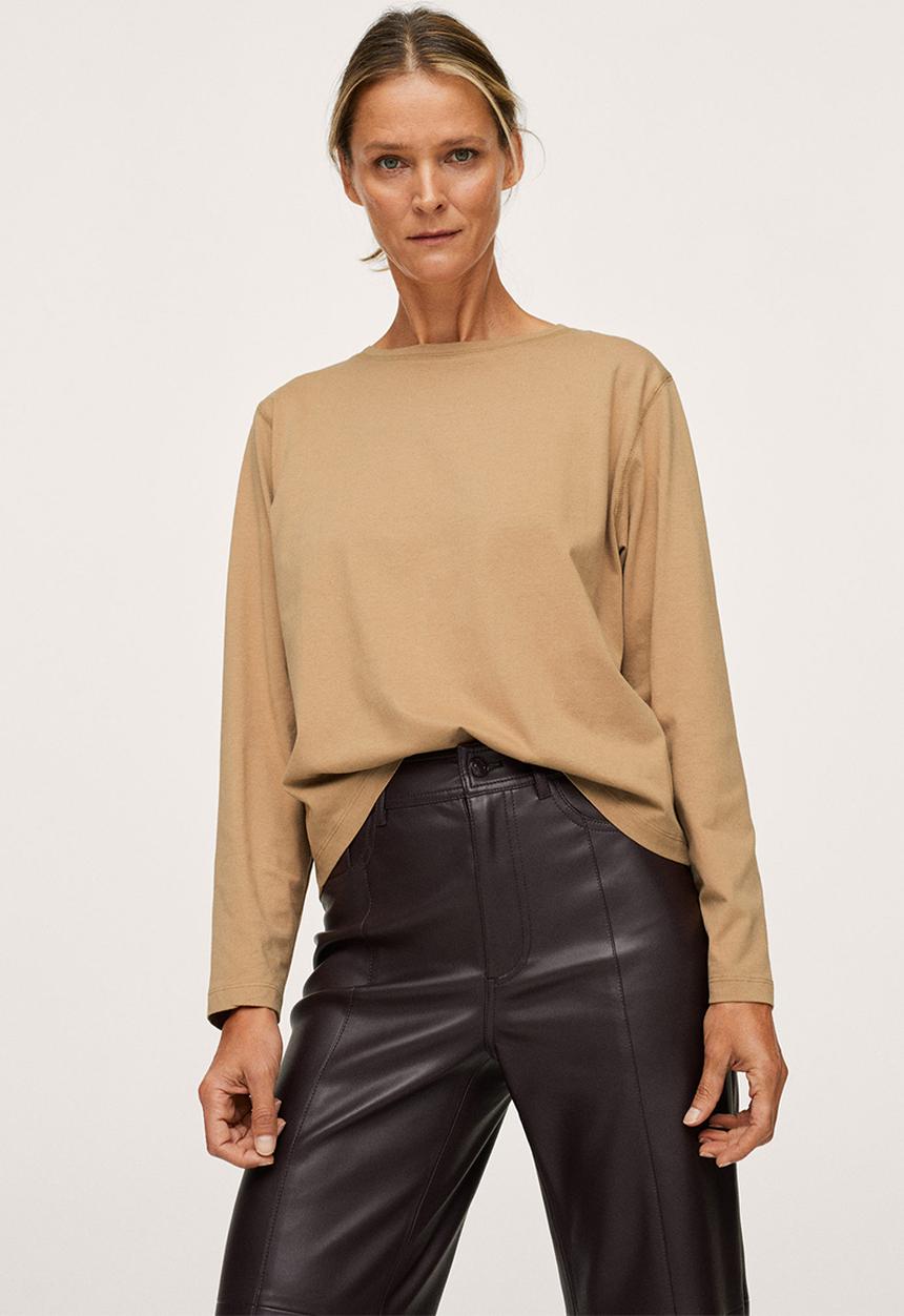 MANGO - T-shirt roda - medium brown