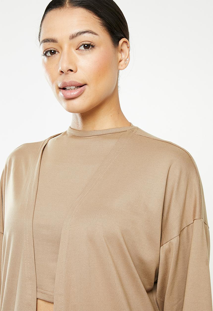 dailyfriday - 3 piece jogger set - tan