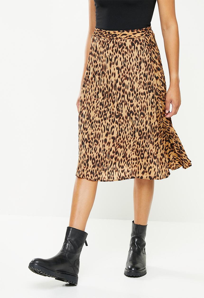 dailyfriday - Pleated skirt - brown & black 