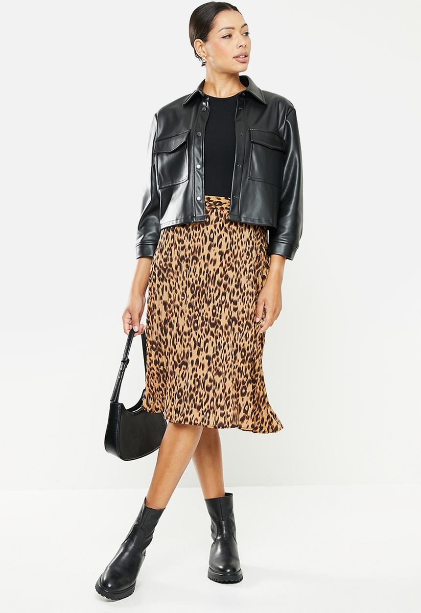 dailyfriday - Pleated skirt - brown & black 