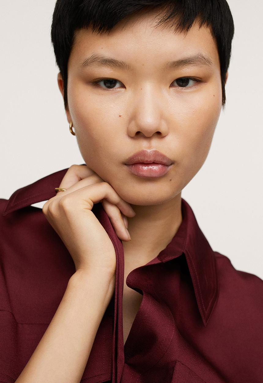 MANGO - Shirt aida - burgundy 