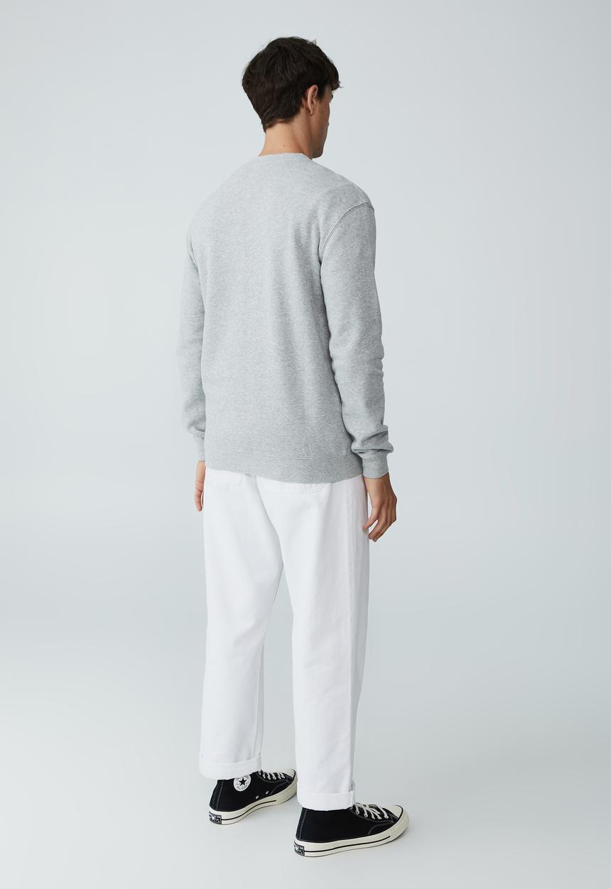 Cotton On - Graphic crew fleece - light grey marle