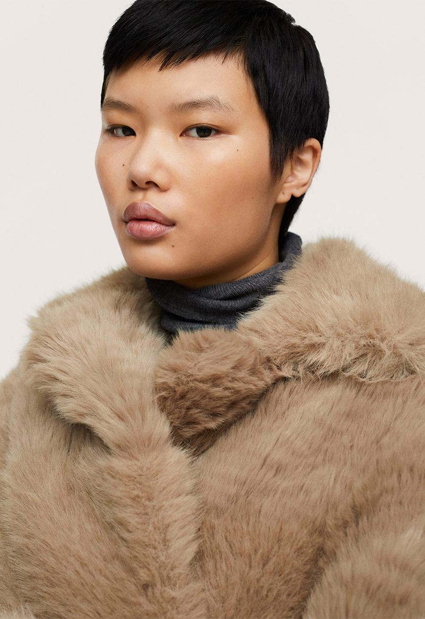 MANGO - Coat chowchow - light beige