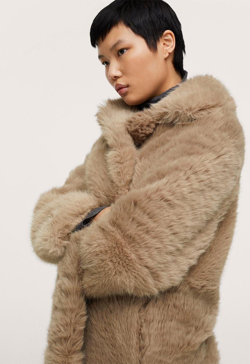 MANGO - Coat chowchow - light beige