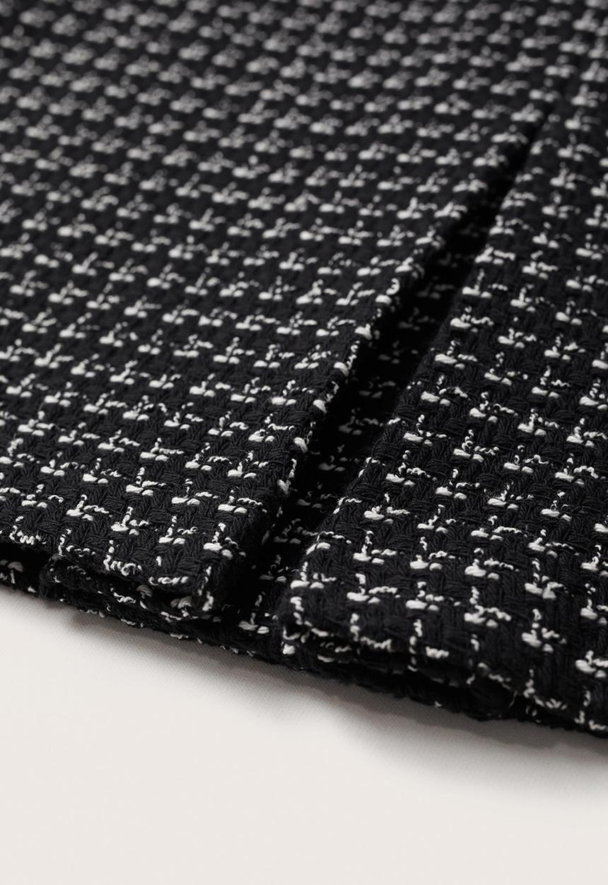 MANGO - Skirt miniplit - black