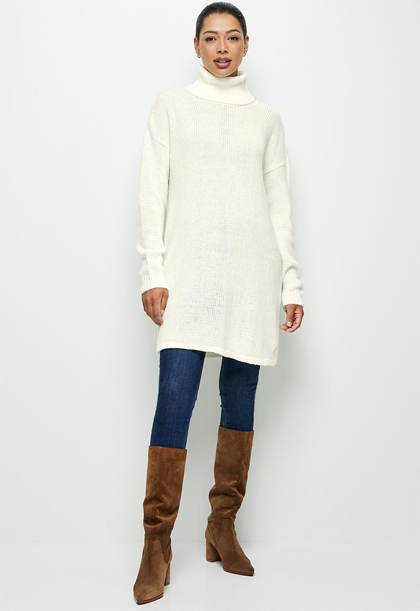 edit - Longline fuzzy jumper - cream