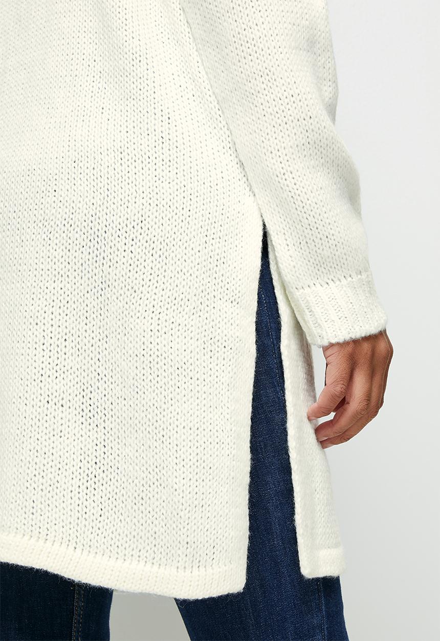 edit - Longline fuzzy jumper - cream
