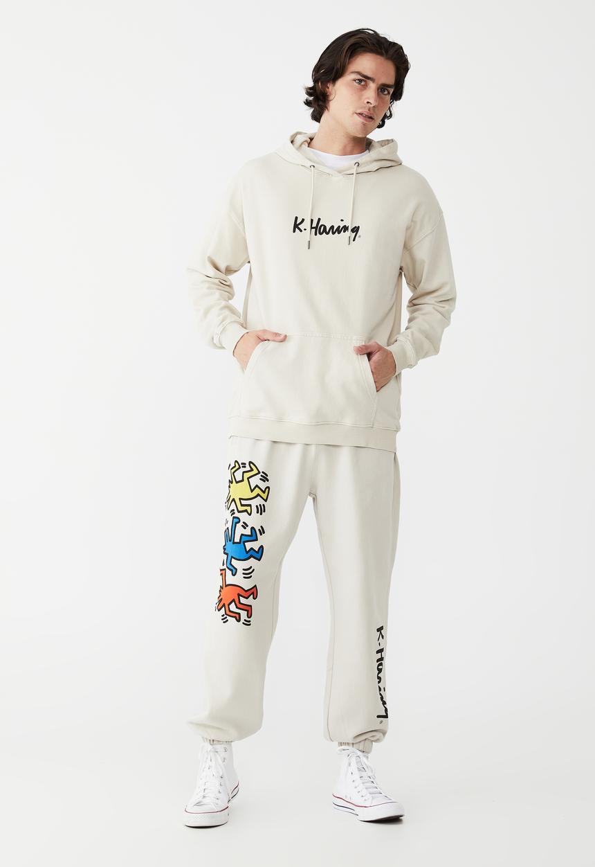 Cotton On - Keith haring fleece pullover - ivory