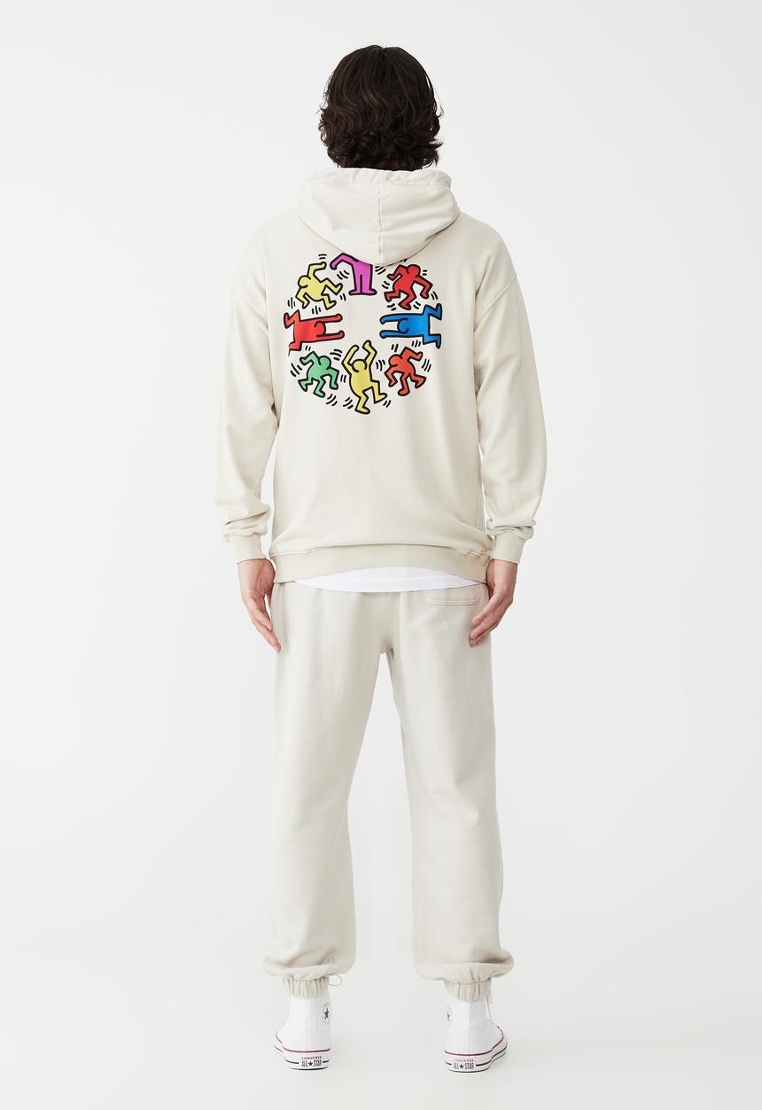 Cotton On - Keith haring fleece pullover - ivory