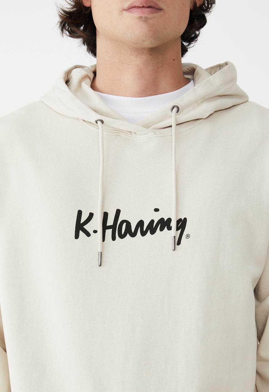 Cotton On - Keith haring fleece pullover - ivory