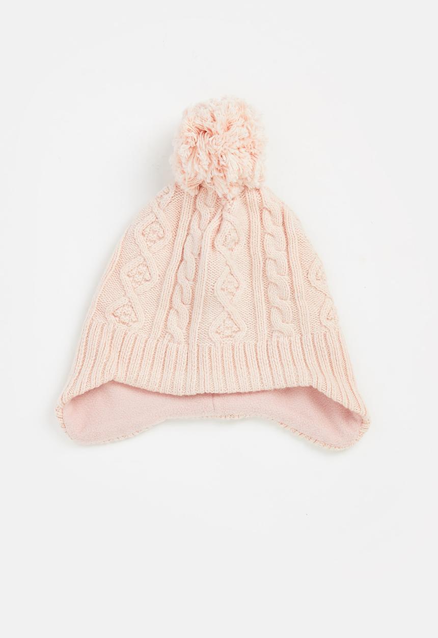 Pop Candy - Girls pom pom beanie - pink