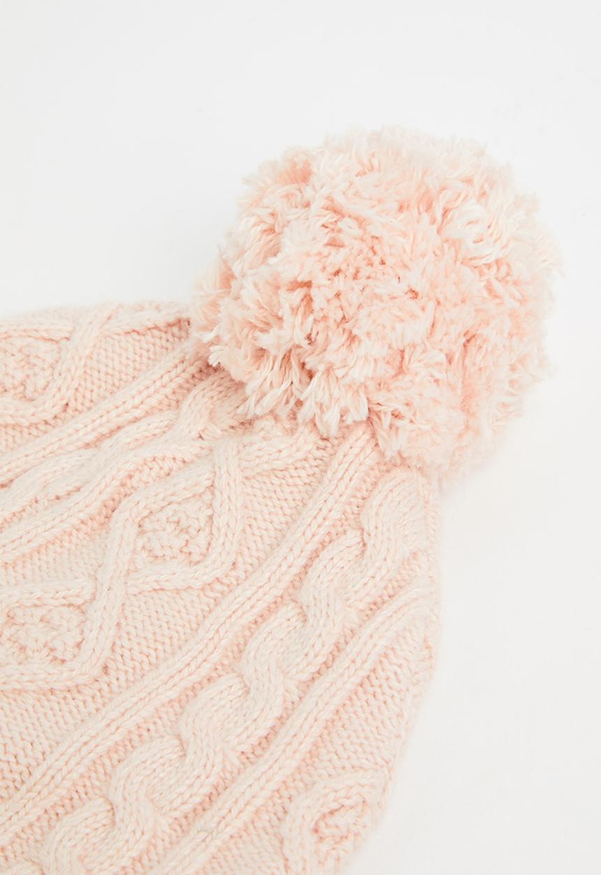 Pop Candy - Girls pom pom beanie - pink