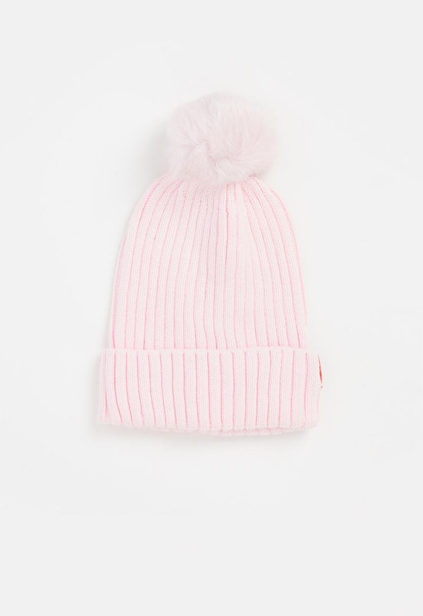 Pop Candy - Faux fur pom pom beanie - pink