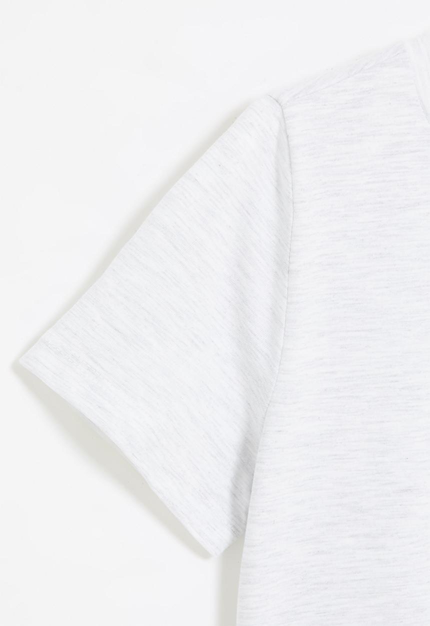 Rebel Republic - Printed front knot tee - ice melange