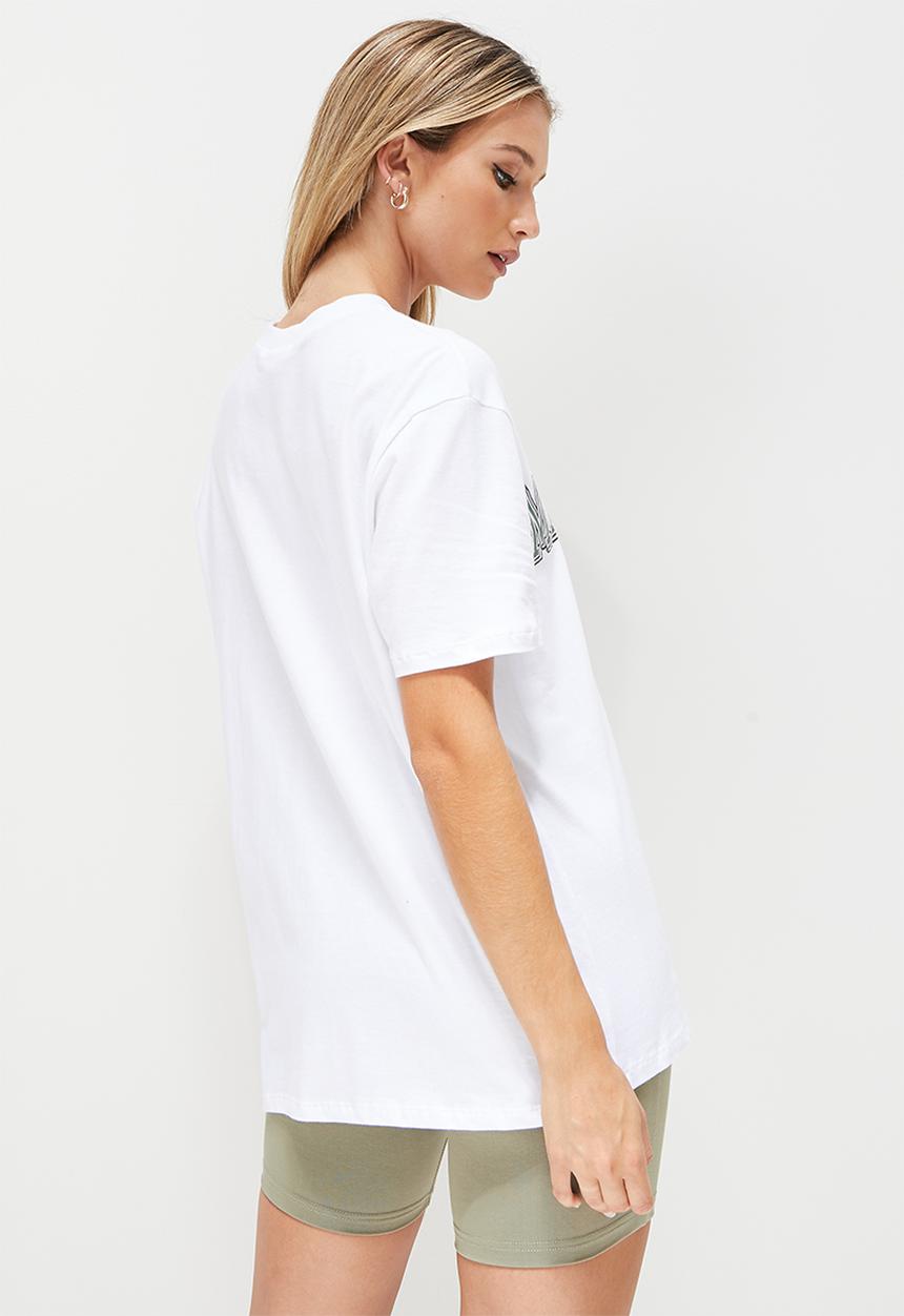 Blake - Graphic oversized tee - white