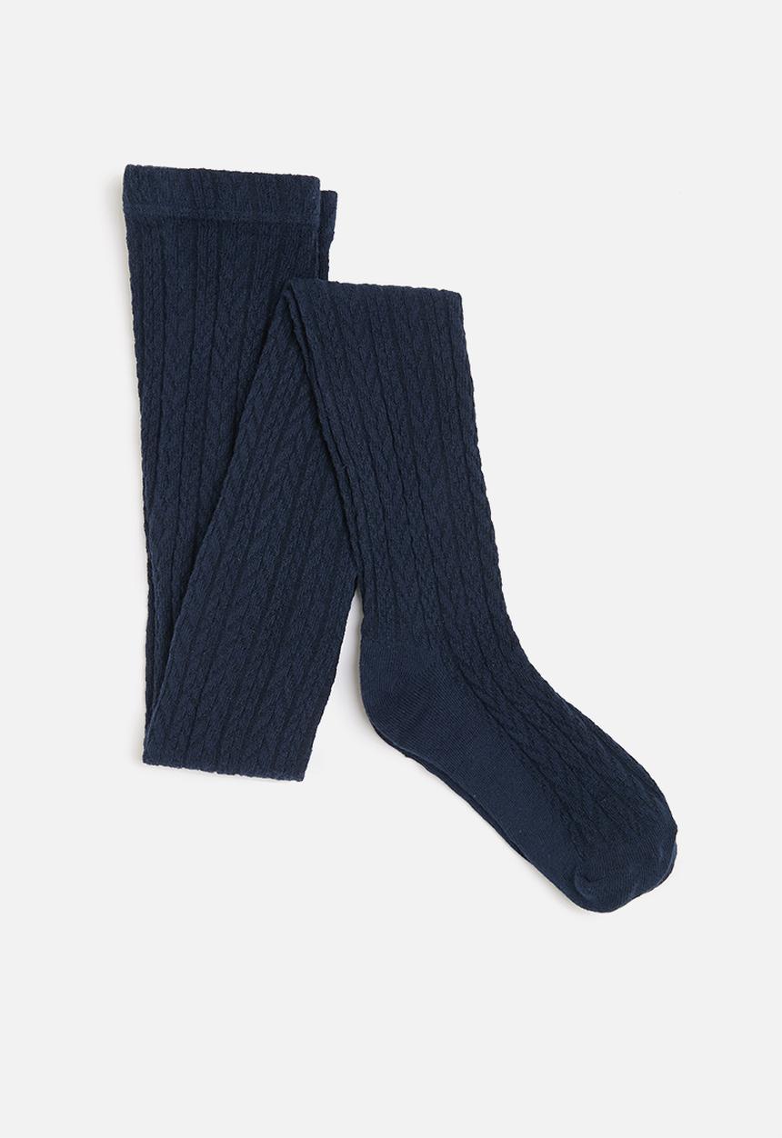 MINOTI - Girls cable knit tights - navy