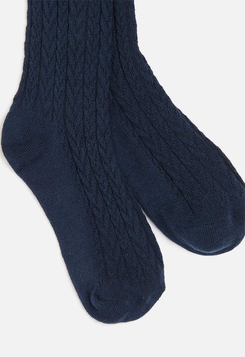 MINOTI - Girls cable knit tights - navy