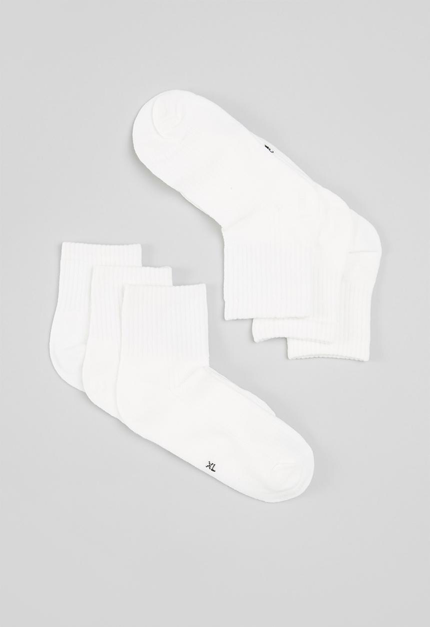 Pop Candy - Girls 3 pack plain socks - white
