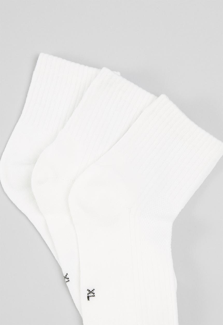 Pop Candy - Girls 3 pack plain socks - white