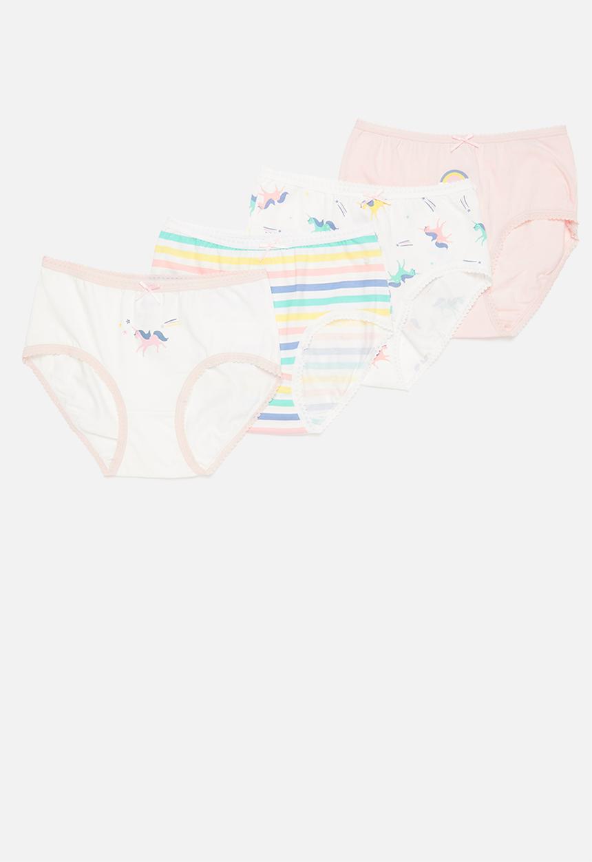 Pop Candy - Girls 4 pack unicorn briefs - multi