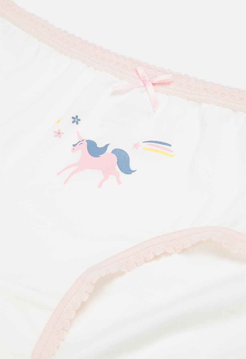 Pop Candy - Girls 4 pack unicorn briefs - multi