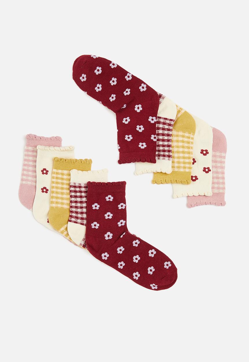 Pop Candy - Girls 5 pack printed socks - multi