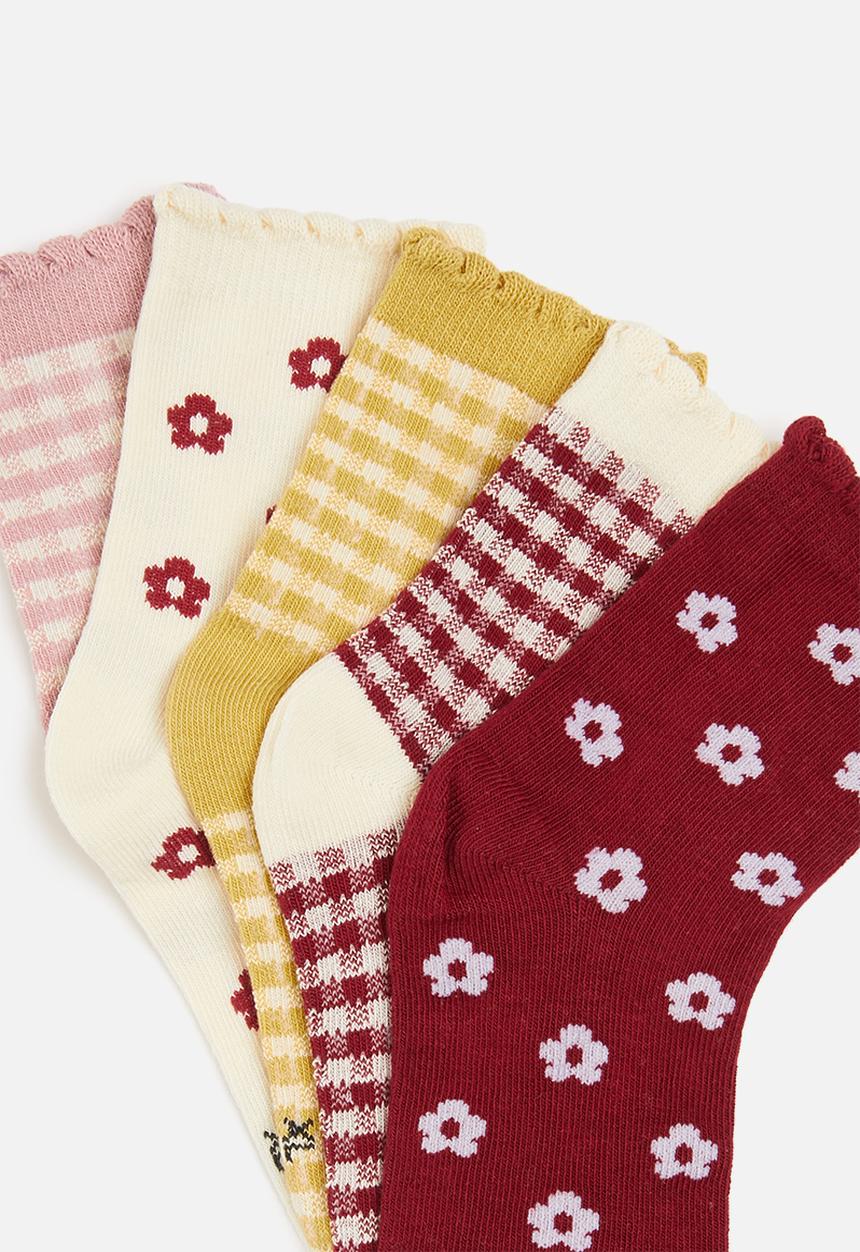 Pop Candy - Girls 5 pack printed socks - multi