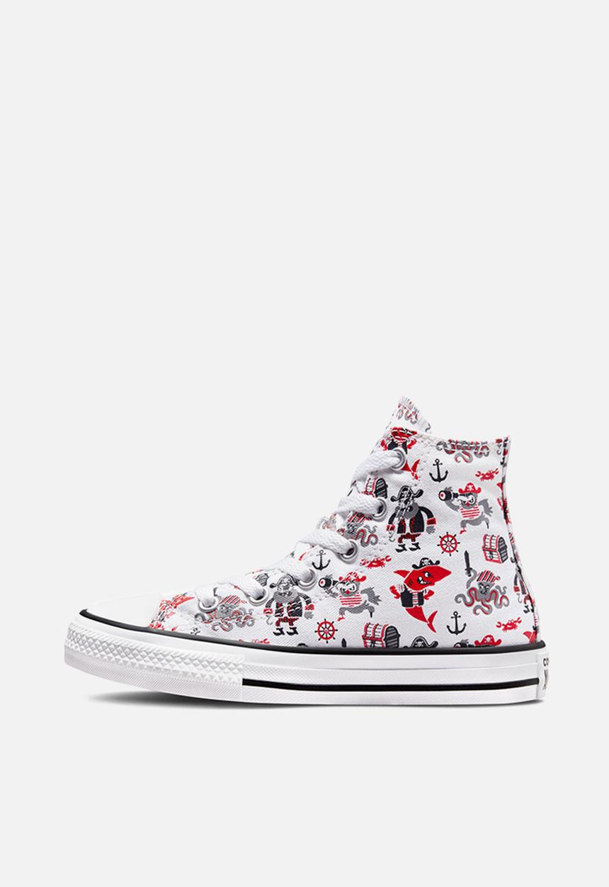 Converse - Chuck taylor all star pirate print hi - white/university red/black
