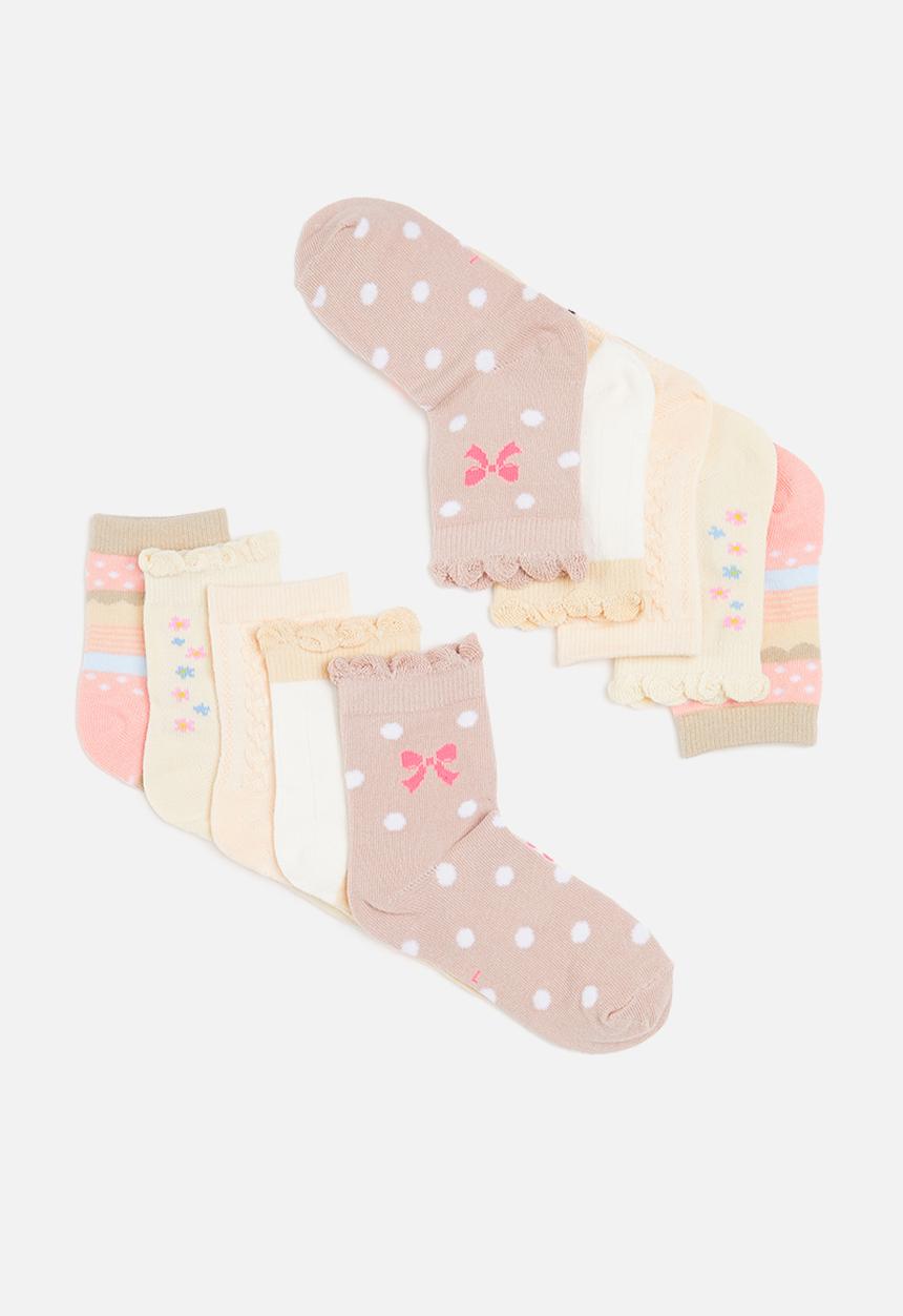 Pop Candy - Girls 5 pack printed socks - multi 