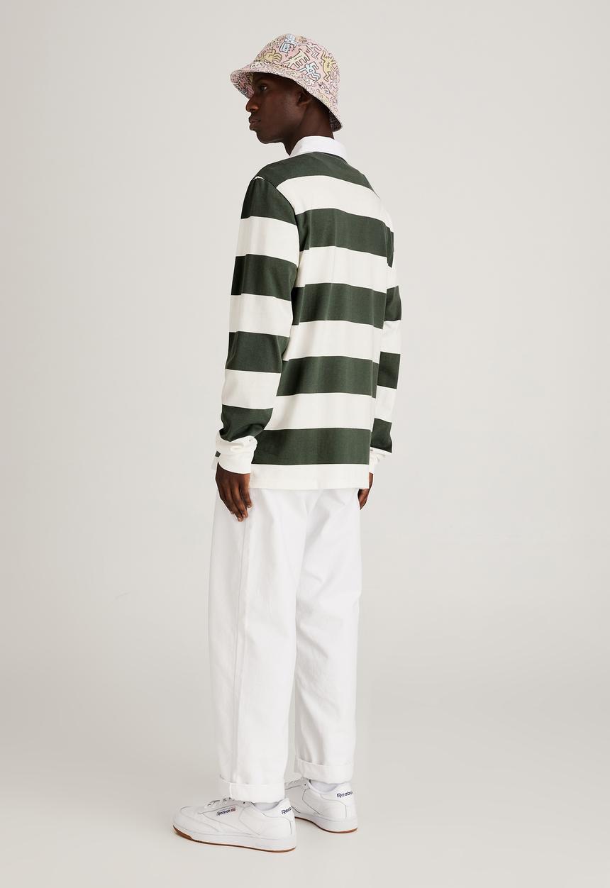Cotton On - Keith Haring rugby polo - white & forest 