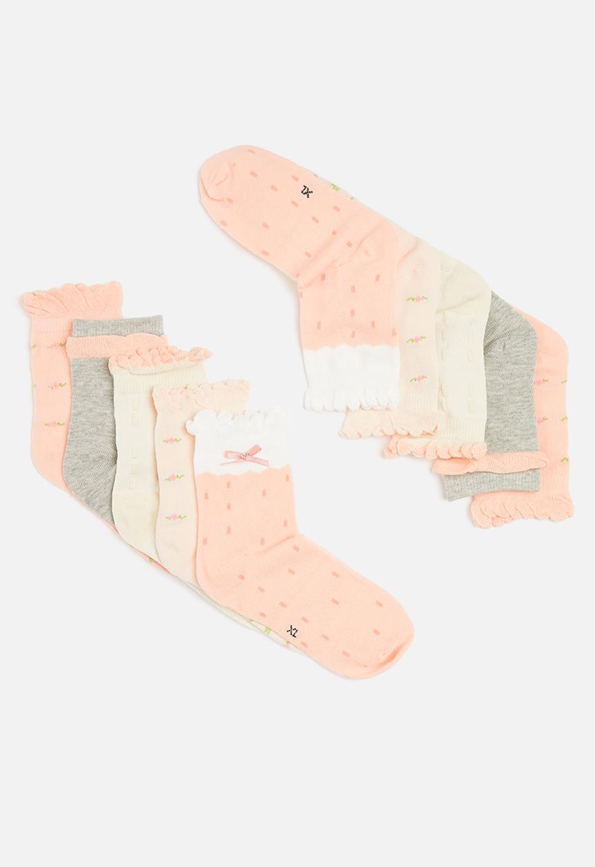 Pop Candy - Girls 5 pack printed socks - multi 