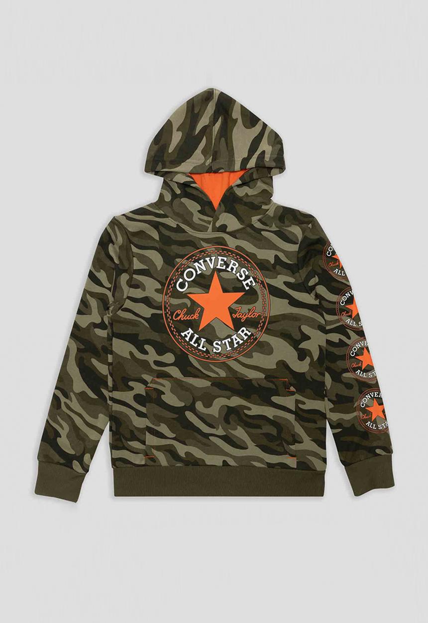 Converse - Cnvb camo po hoodie - khaki