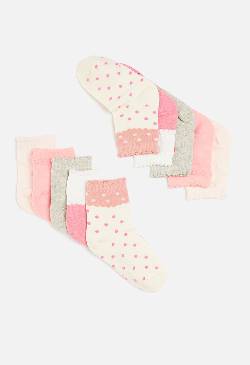 Pop Candy - Girls 5 pack printed socks - multi 