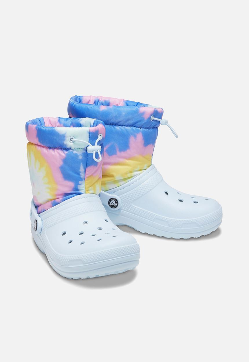 Crocs - Classic lined neo puff tie dye boot - mineral blue